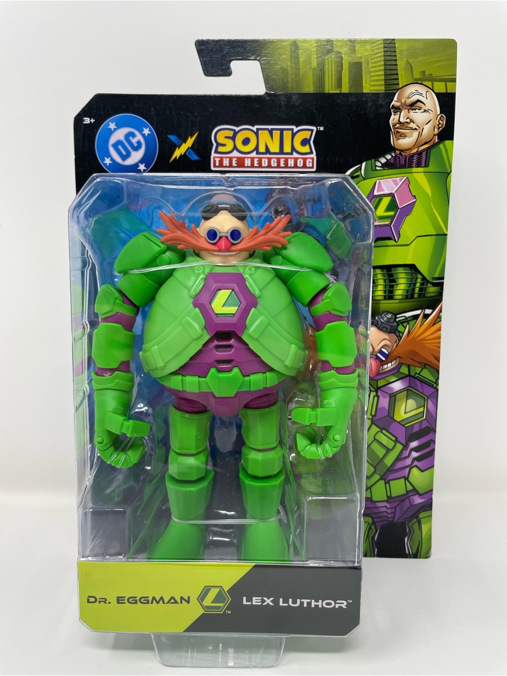 DC x Sonic The Hedgehog - Dr. Eggman as Lex Luthor 5” Figure Jakks Pacific New